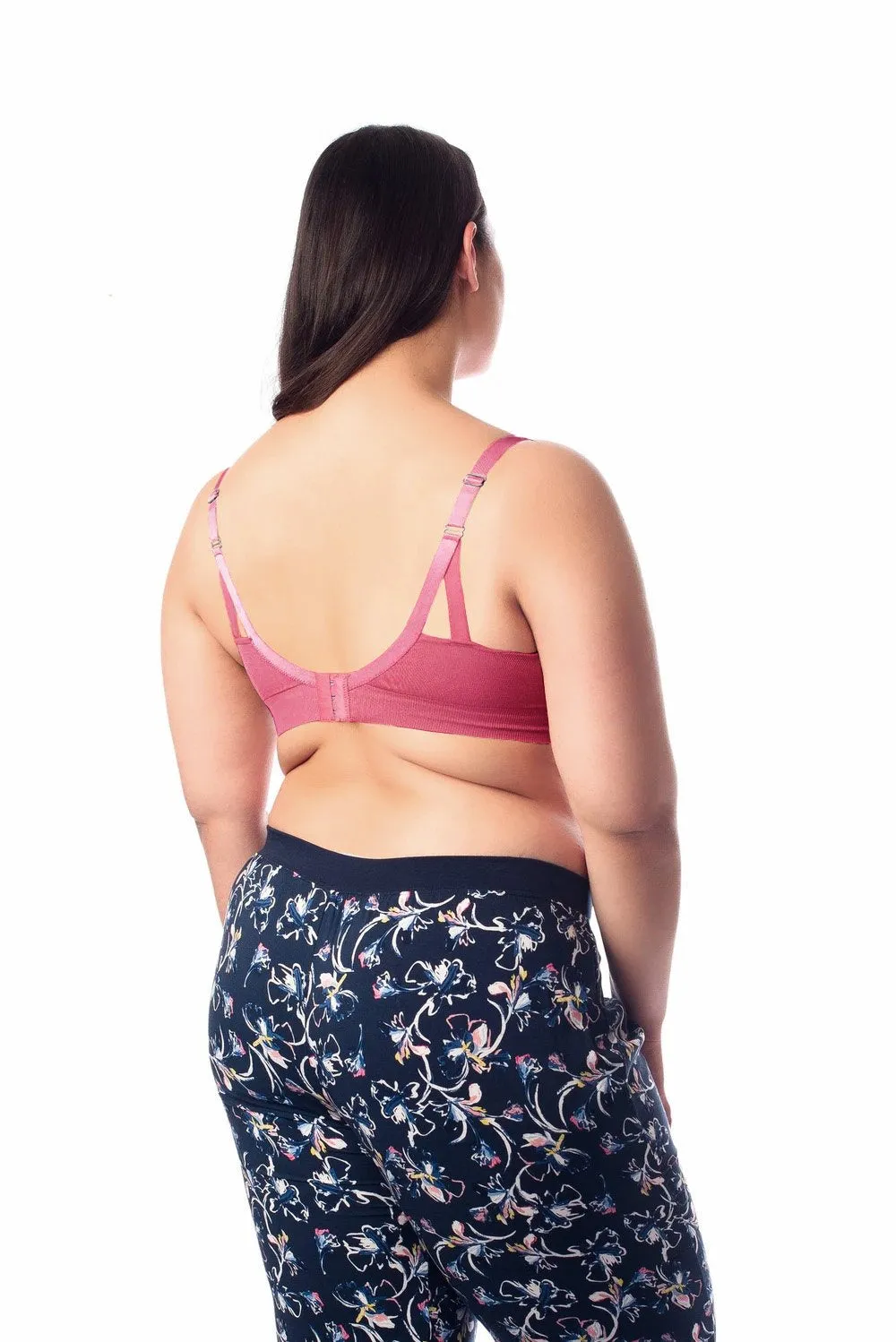 Nursing Sleep/Hospital Bra - NEW Wirefree My Necessity Rose