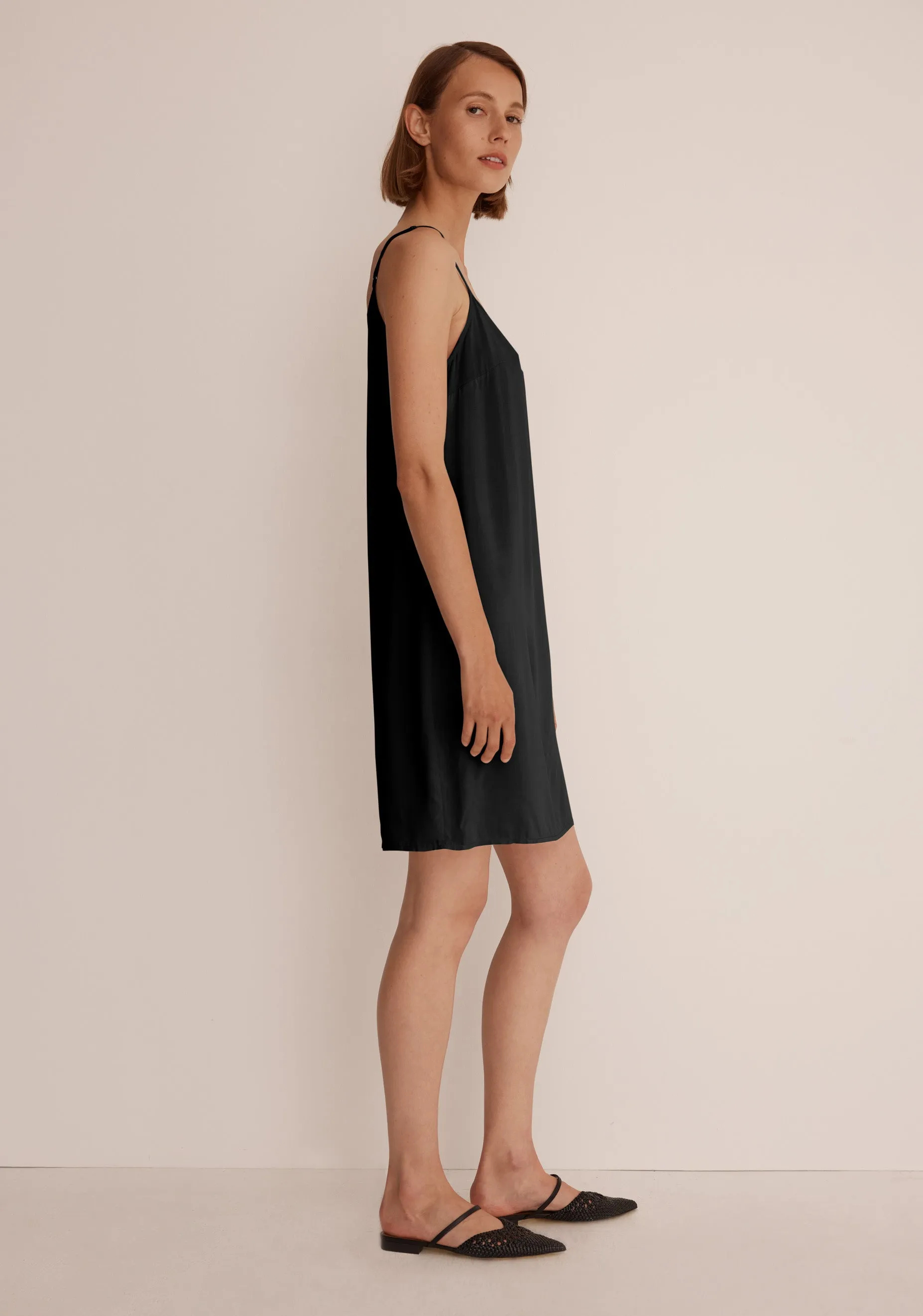 Oden Slip Dress_Black