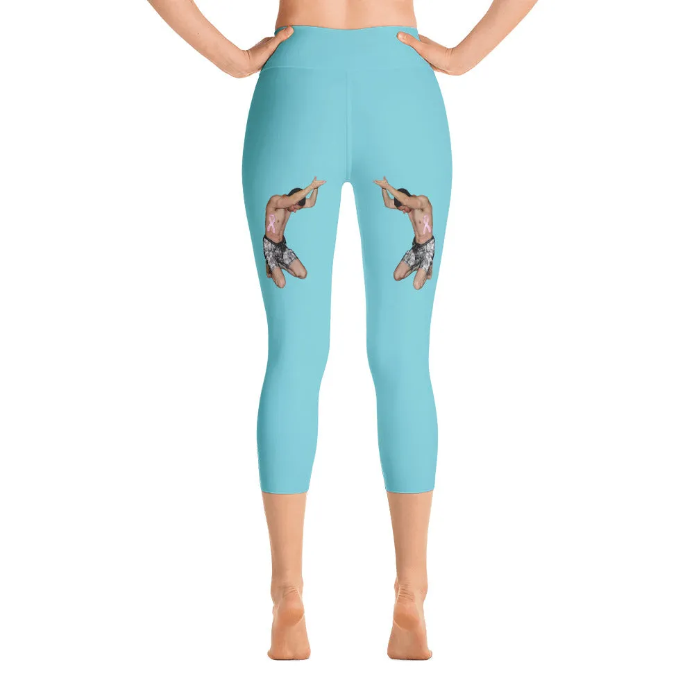 Our best viral leggings robin egg blue woman power white letters