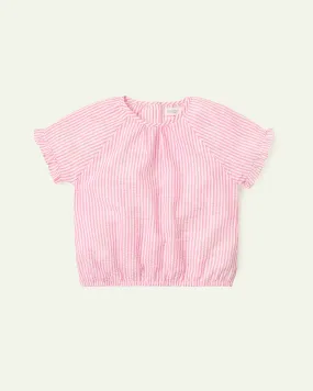 Pink & White Striped Top