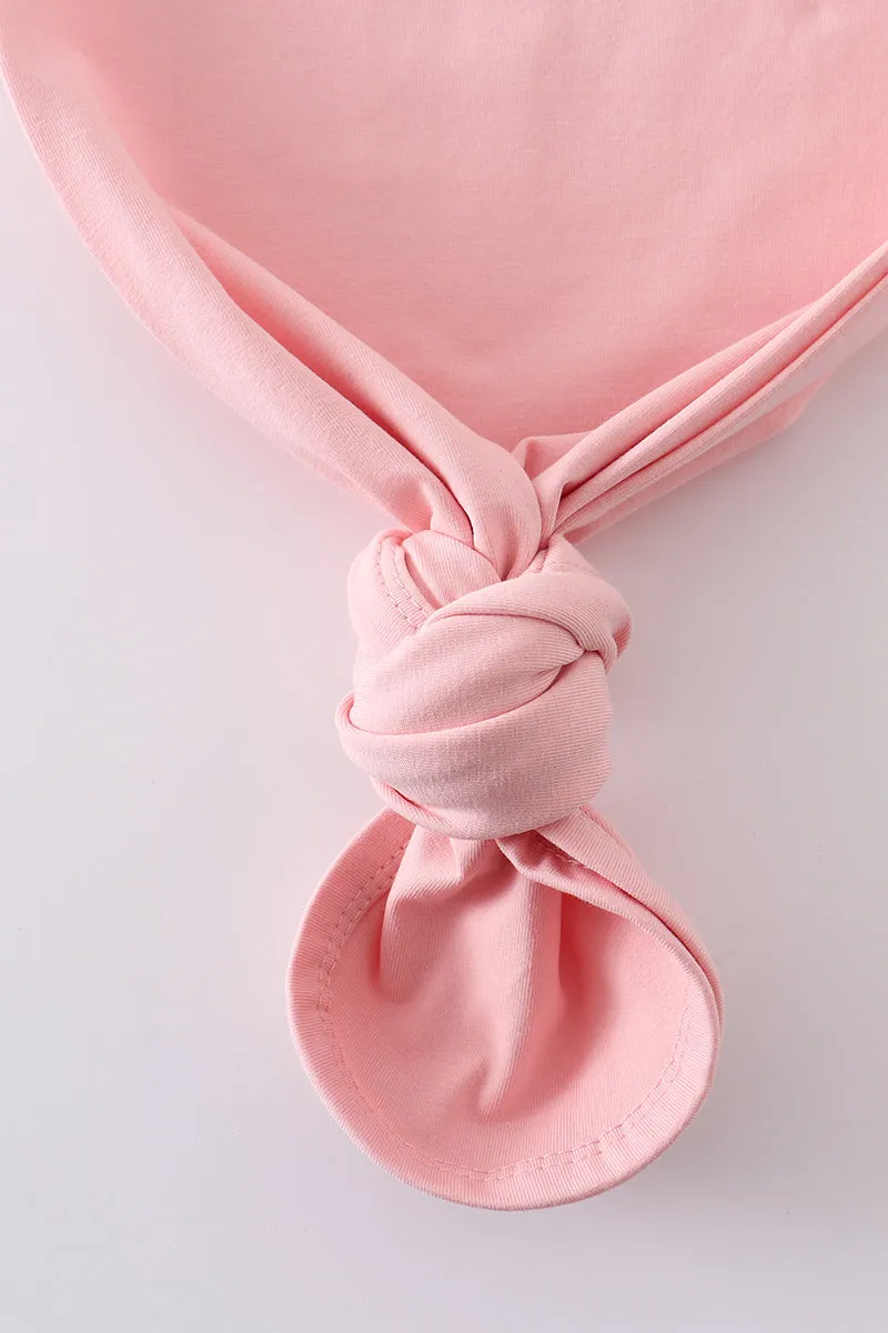 Pink head band baby gown