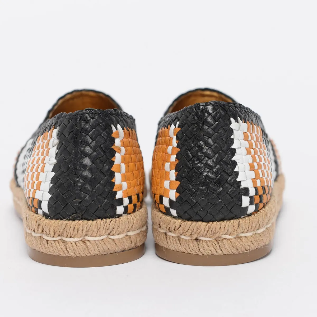 Prada Multi-Colour Woven Leather Espadrilles 40