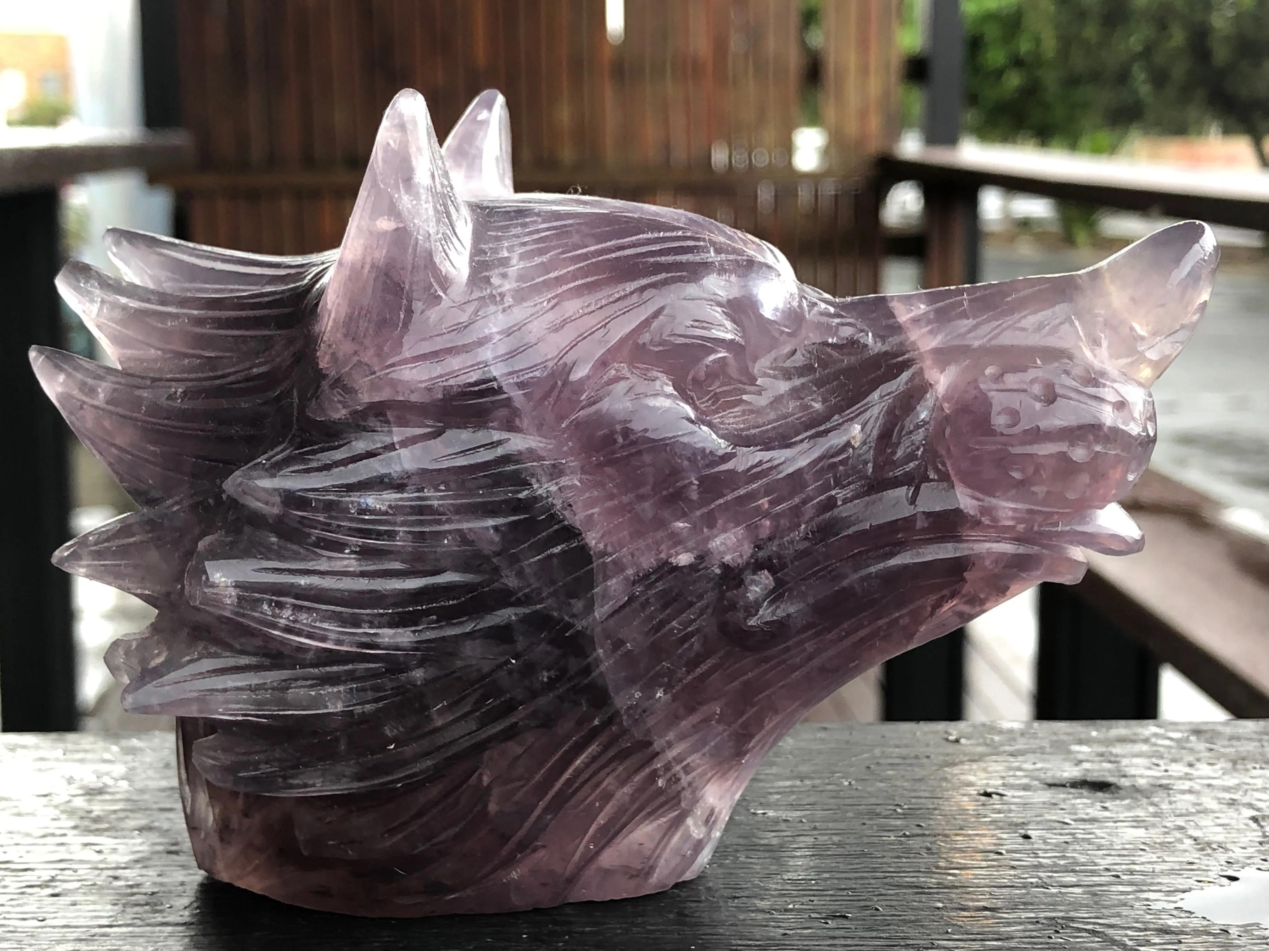 Purple Fluorite Wolf Head [1k1086]