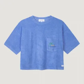 "Club Vacances" Tolain T-Shirt (Azur Blue Terry)