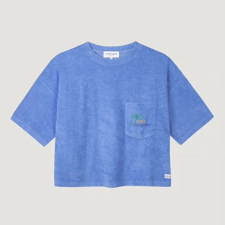 "Club Vacances" Tolain T-Shirt (Azur Blue Terry)