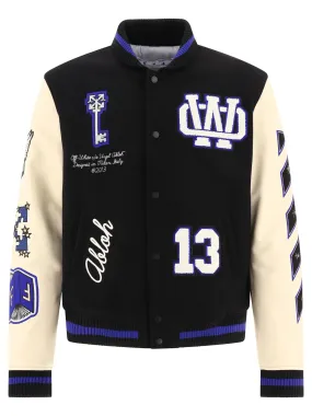 "EMBROIDERED GRAPHICS" VARSITY BOMBER JACKET