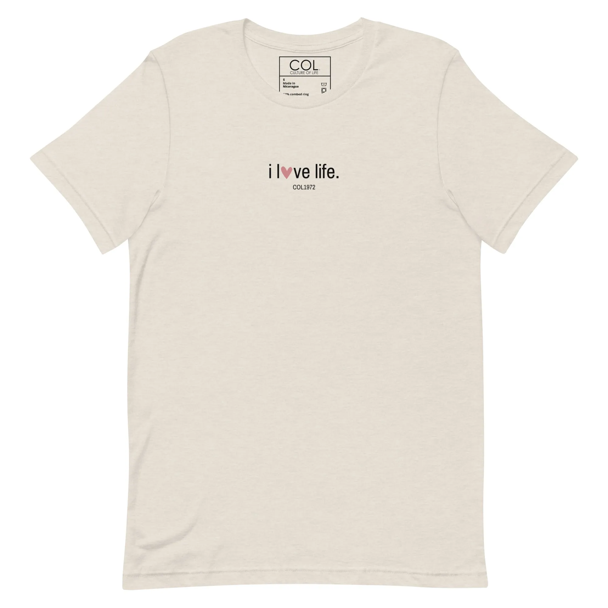 "i love life" Heart Tee