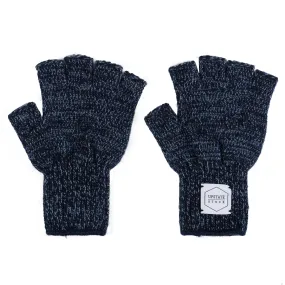 Ragg Wool Fingerless Glove - Denim Melange