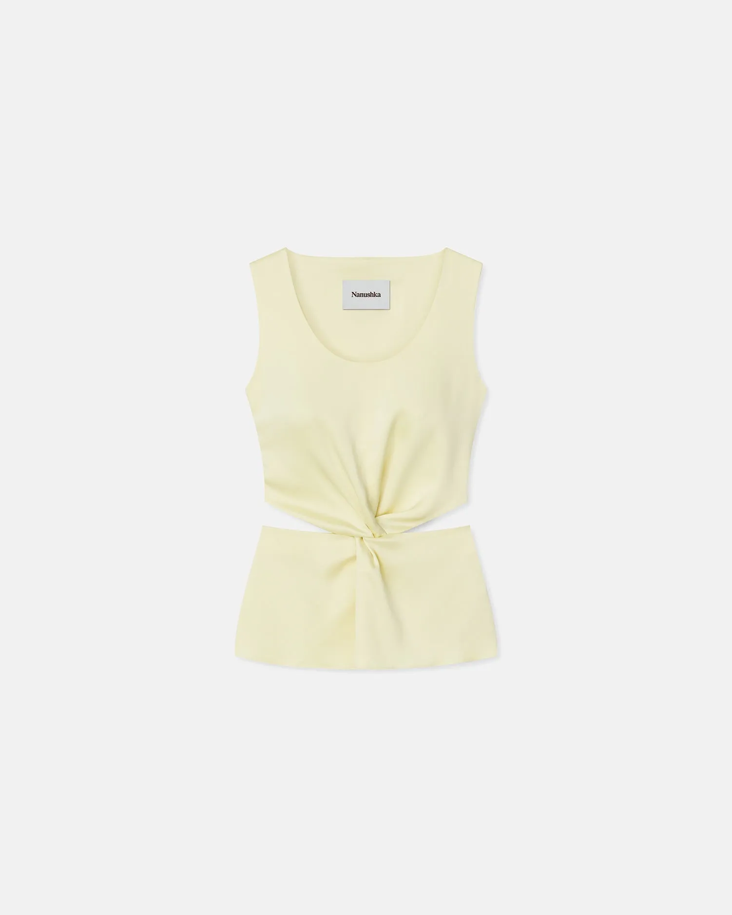 Roanne - Sale Cut-Out Slip Satin Top - Lumen