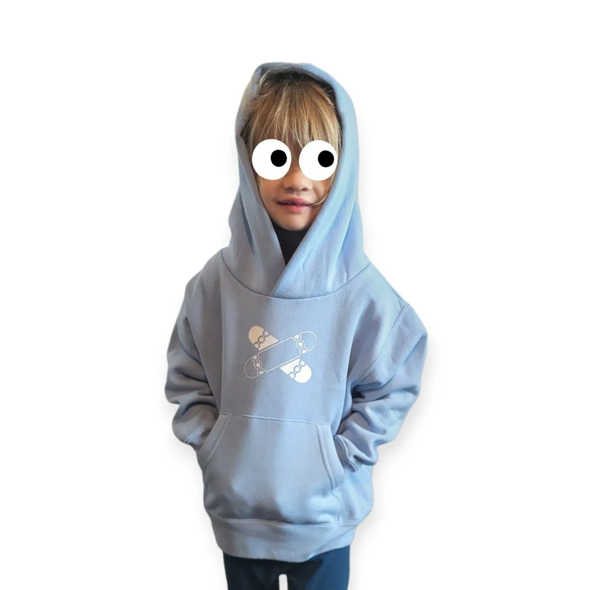 Rollbrett Mission Kids Hoodie Old School sky blue