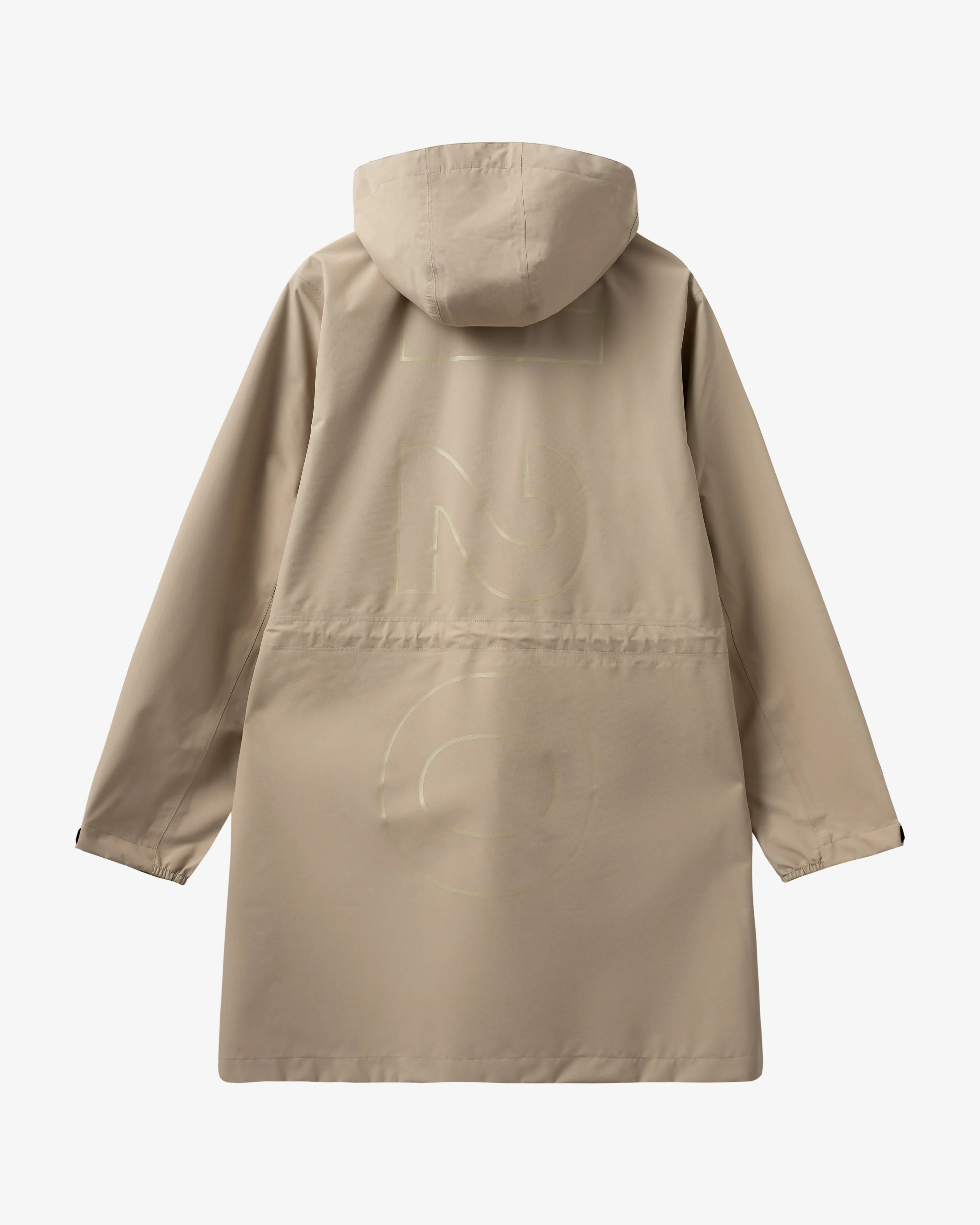 Rømø LW Long Rain Jacket - Warm Grey