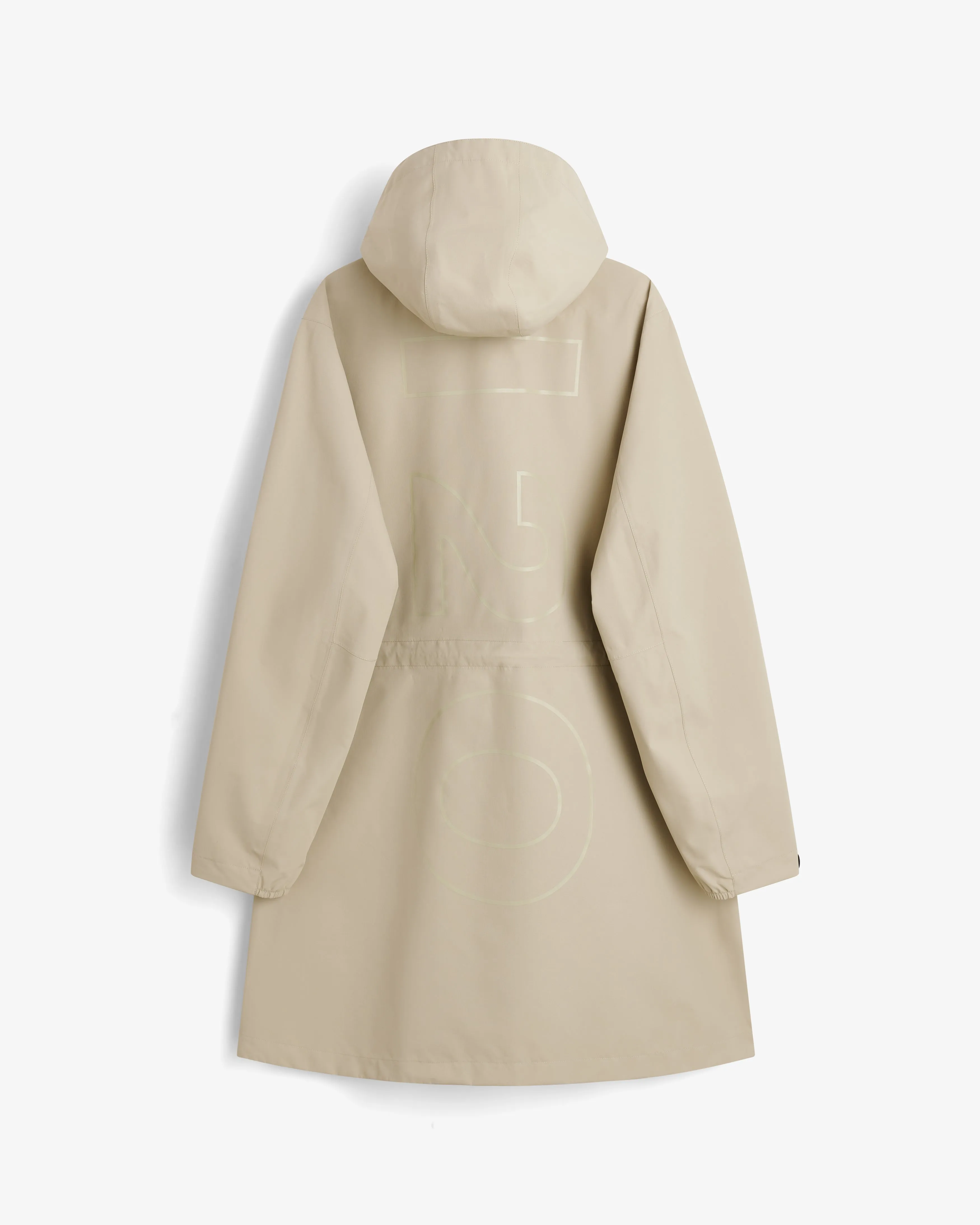 Rømø LW Long Rain Jacket - Warm Grey