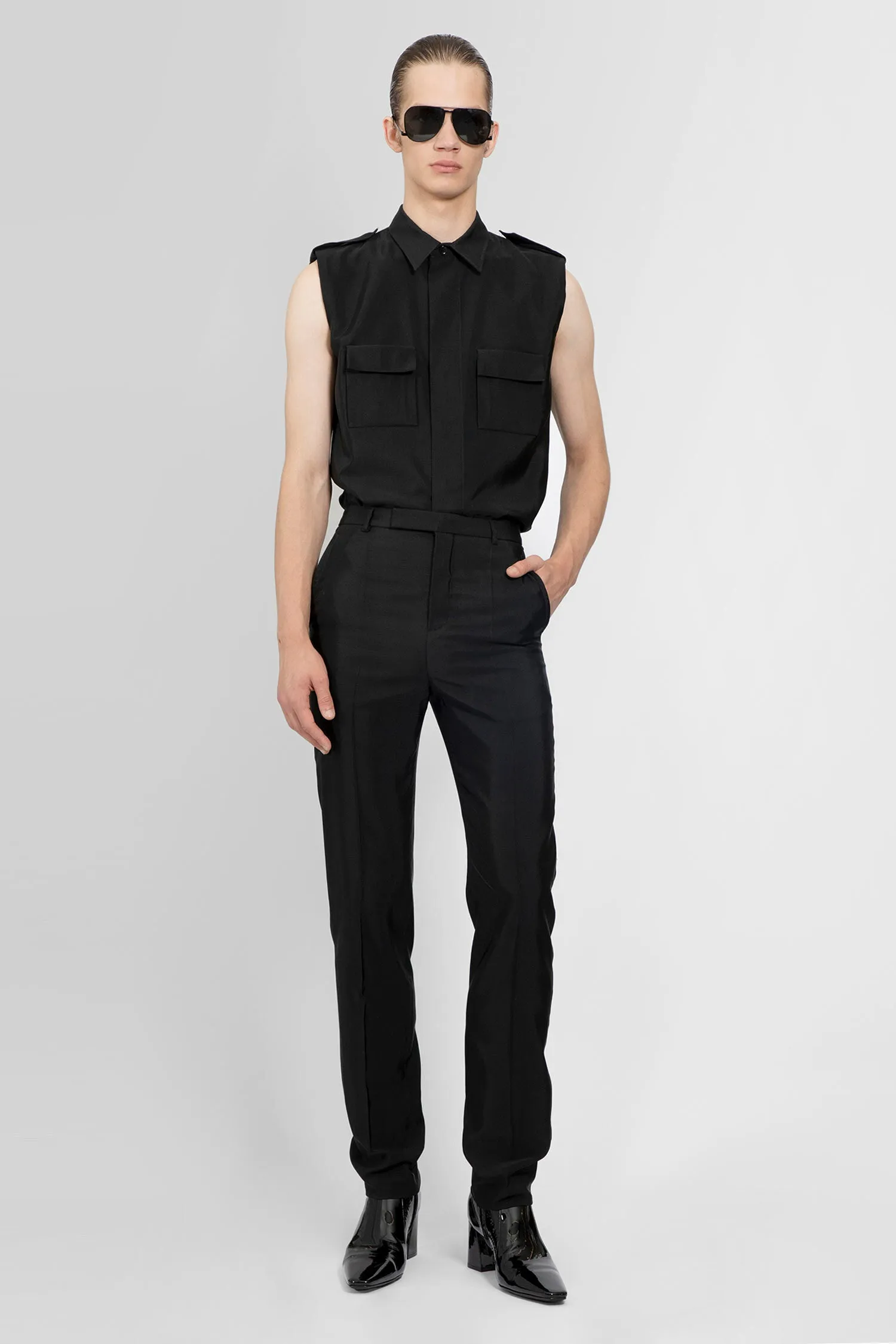 SAINT LAURENT MAN BLACK TROUSERS