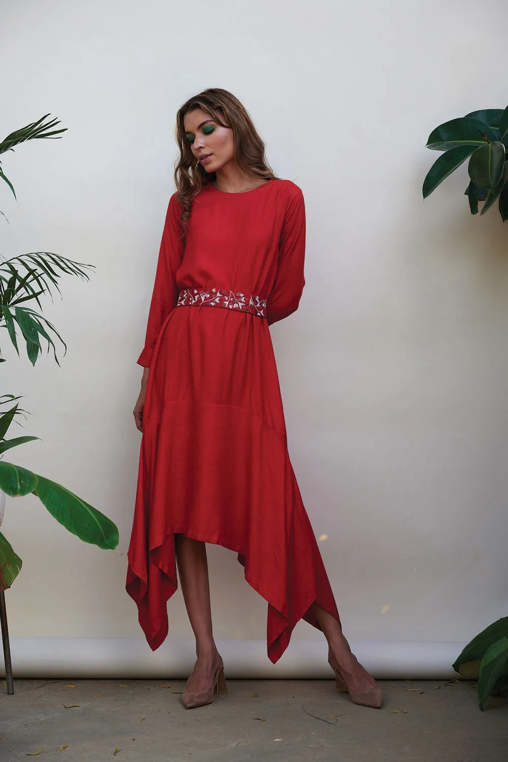 Scarlet Solid Dress