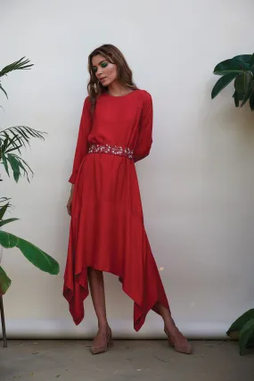 Scarlet Solid Dress