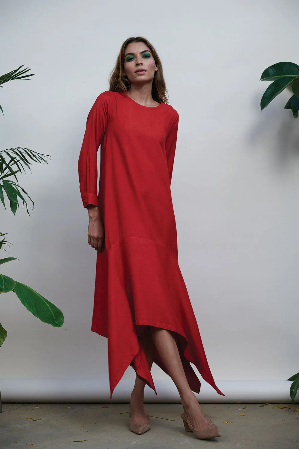 Scarlet Solid Dress