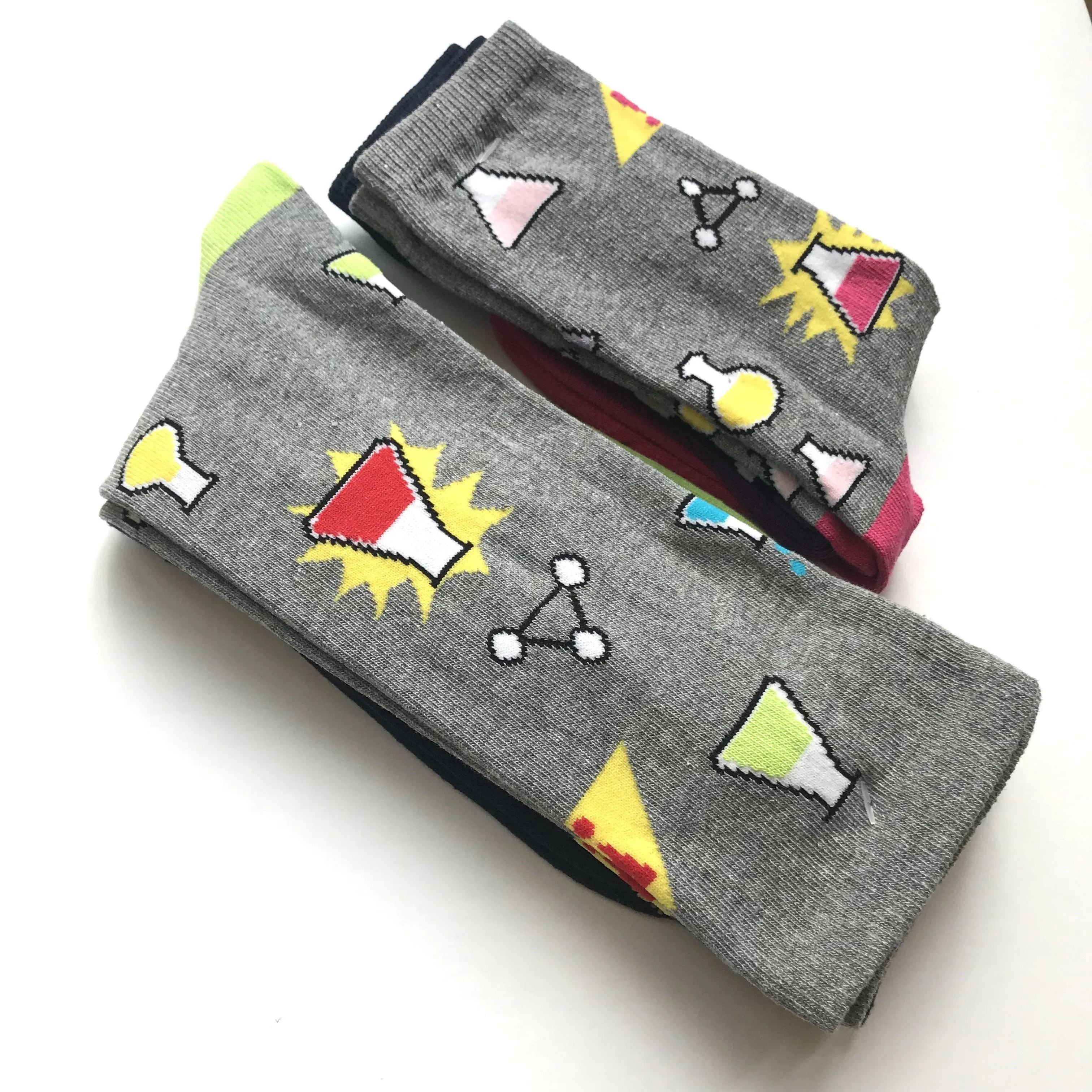 Science Socks - Experiment in progress (pack of 2) - Hot Pink & Purple