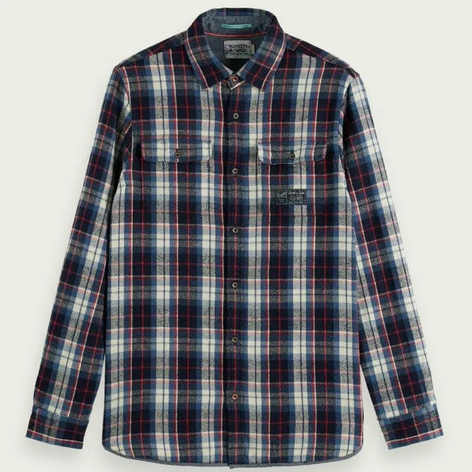 Scotch & Soda Regular Fit Checked Flannel Shirt (Combo A) 169068