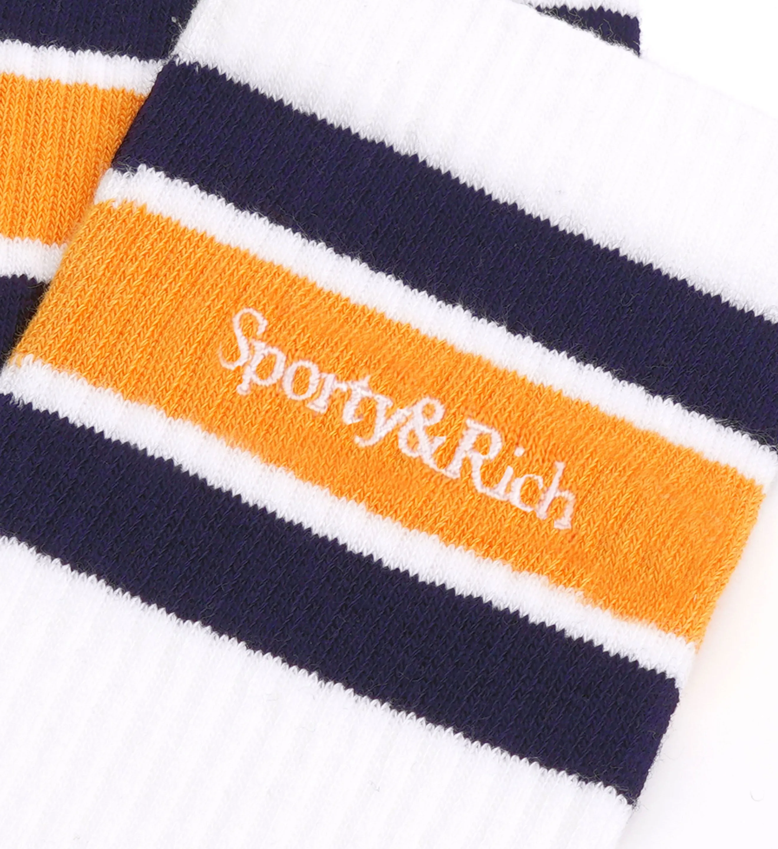 Serif Logo Socks - Faded Gold/Navy