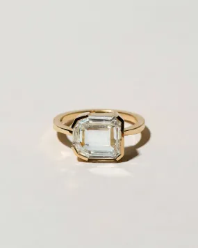 Shield Step Cut Diamond Ring