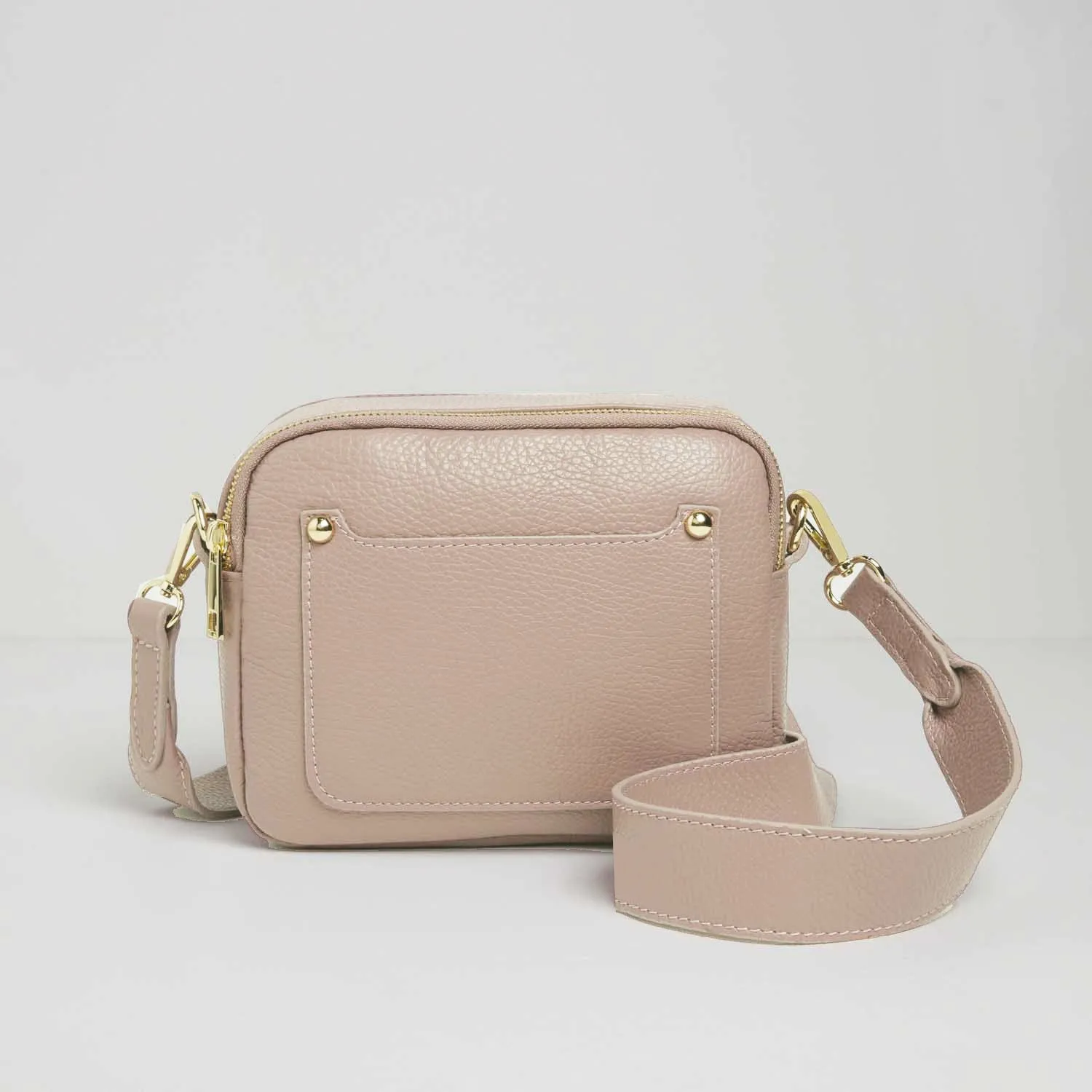 Sienna Crossbody Bag in Blush with Orange and Pink Bohemian Strap