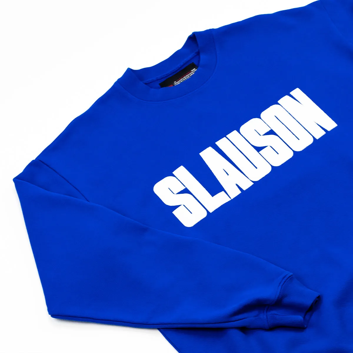 Slauson Block Print Crewneck Sweatshirt - Royal / White