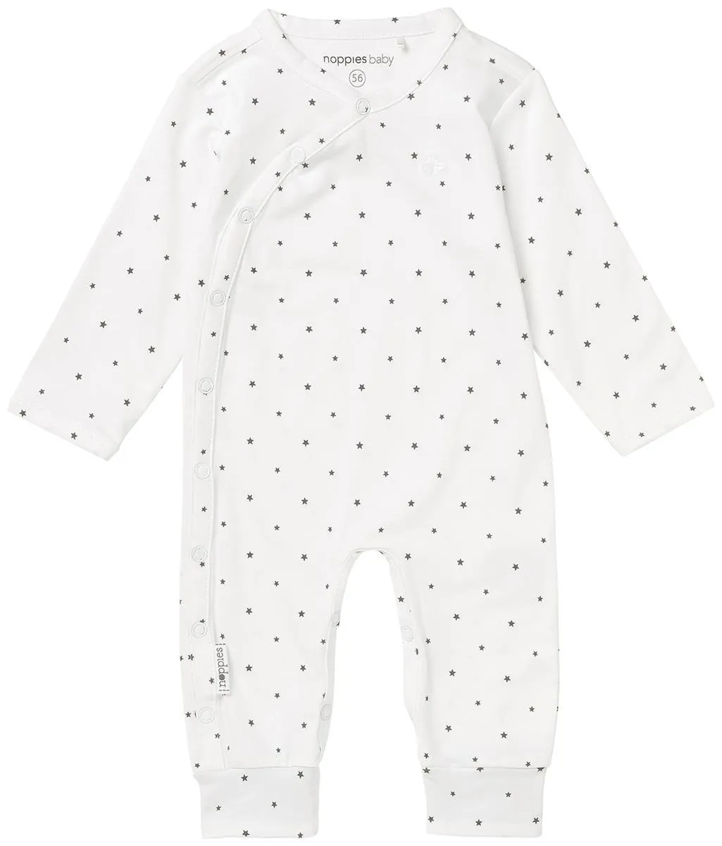 Sleepsuit - White With Star Print