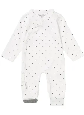 Sleepsuit - White With Star Print