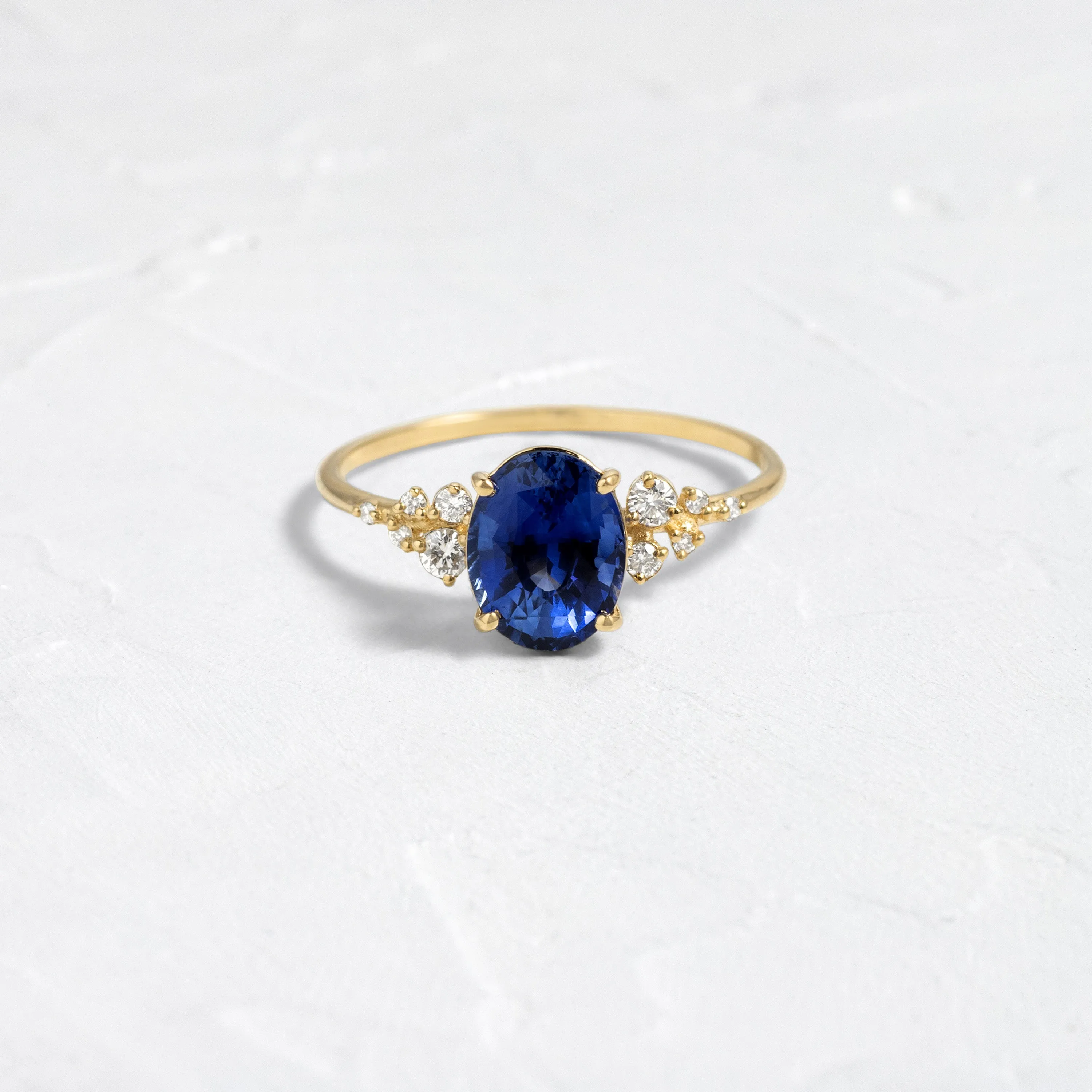 Snowdrift Ring, 1.81ct. Blue Madagascar Sapphire