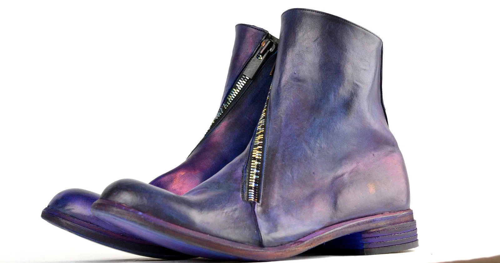 Spiral Zip boot  |  Electric blue