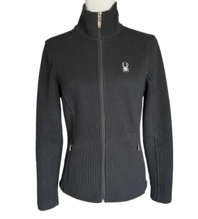 Spyder Black Zipper Core Sweater Jacket, M