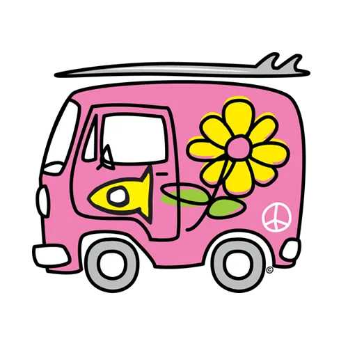 Sticker Fishi's Van Pink