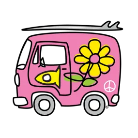 Sticker Fishi's Van Pink