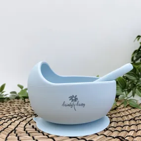 Stickie Bowl & Spoon Set - Light Blue