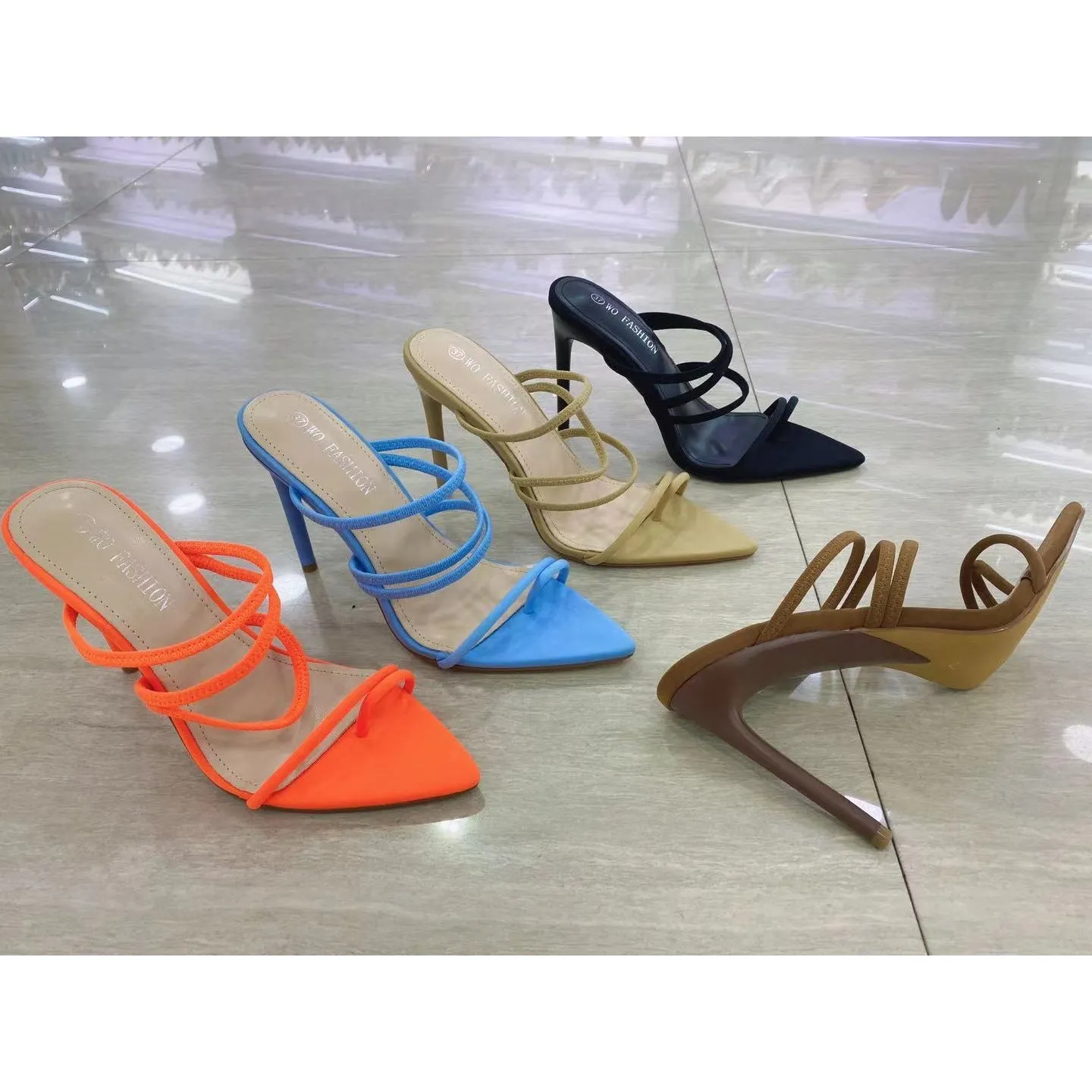 Strappy Stiletto Mules