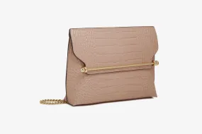 Stylist - Croc-Embossed Leather Peony