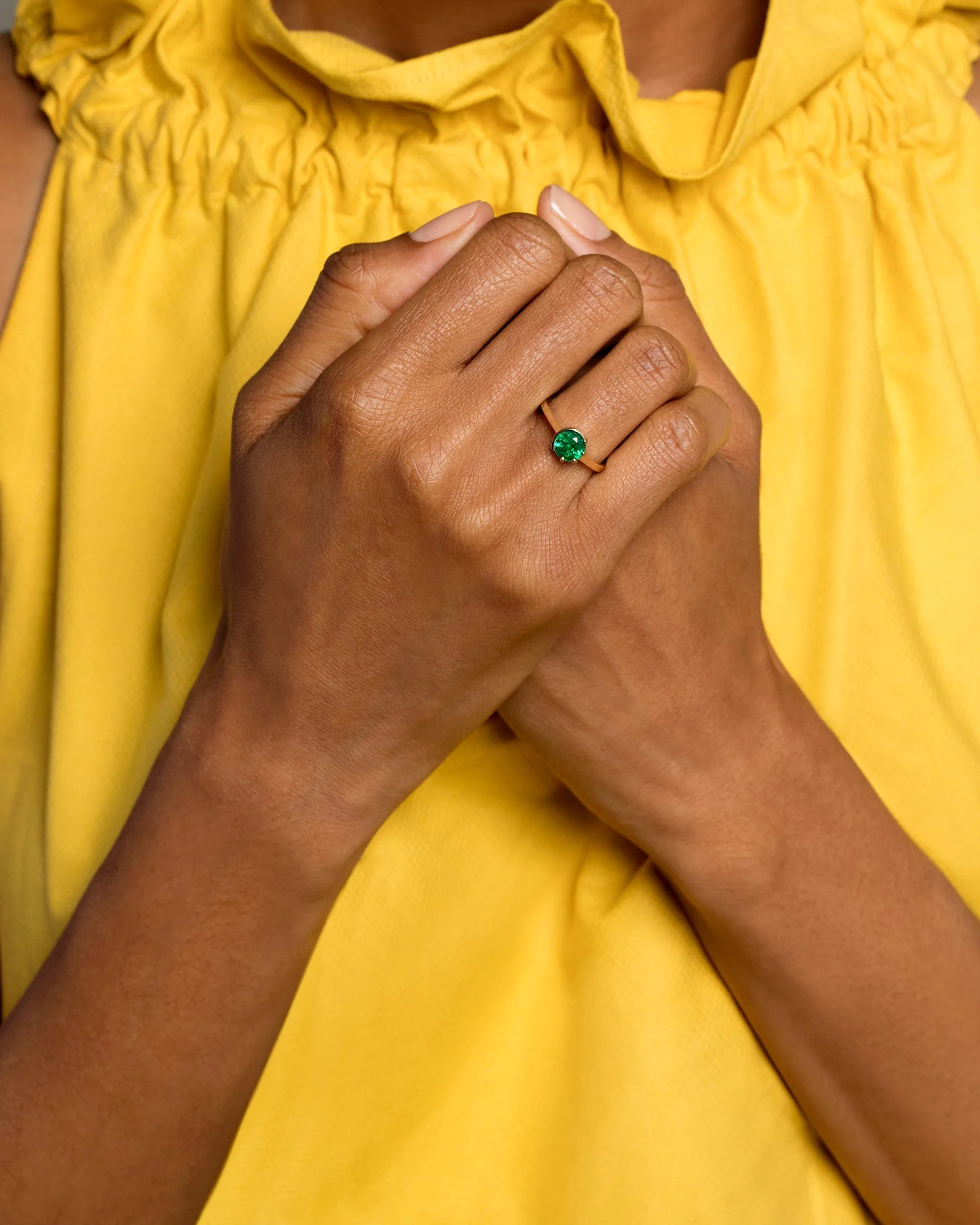 Sun & Moon Ring - Emerald