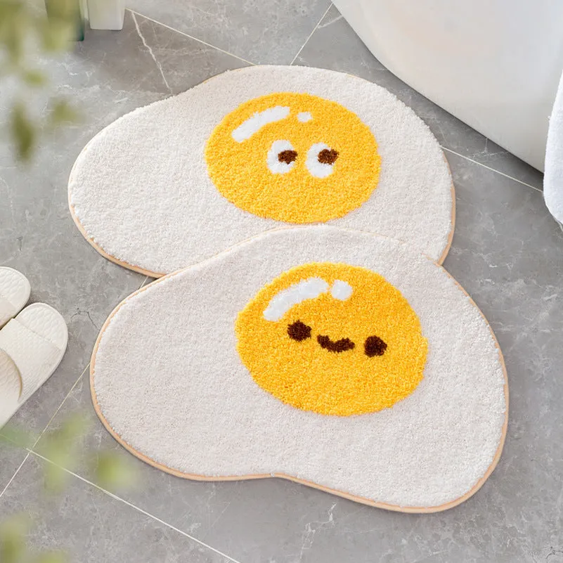 Sunny Side-Up Egg Bathroom Mat