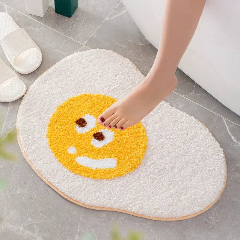 Sunny Side-Up Egg Bathroom Mat