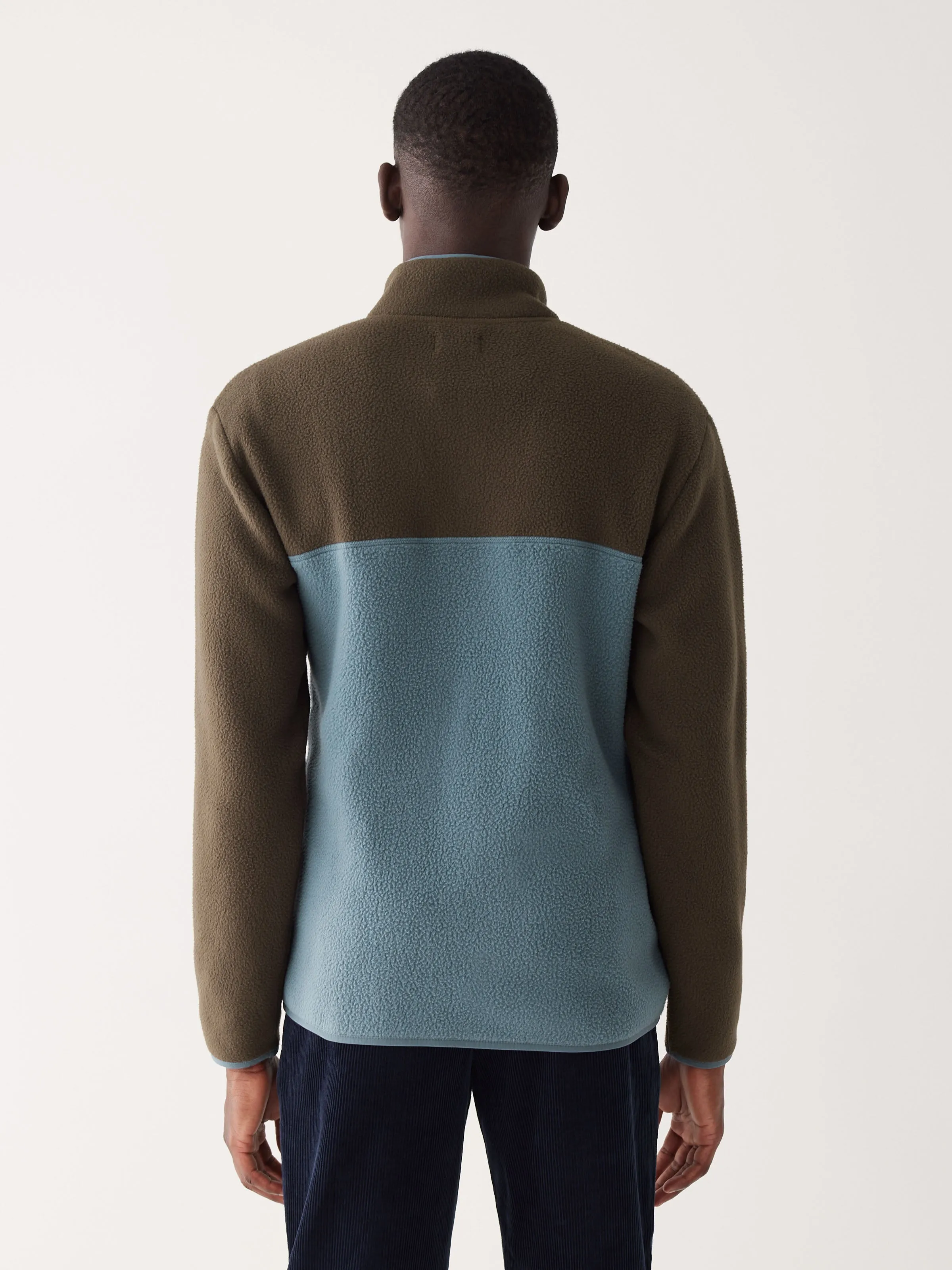 The Axis Colour Block Pullover in Stormy Blue