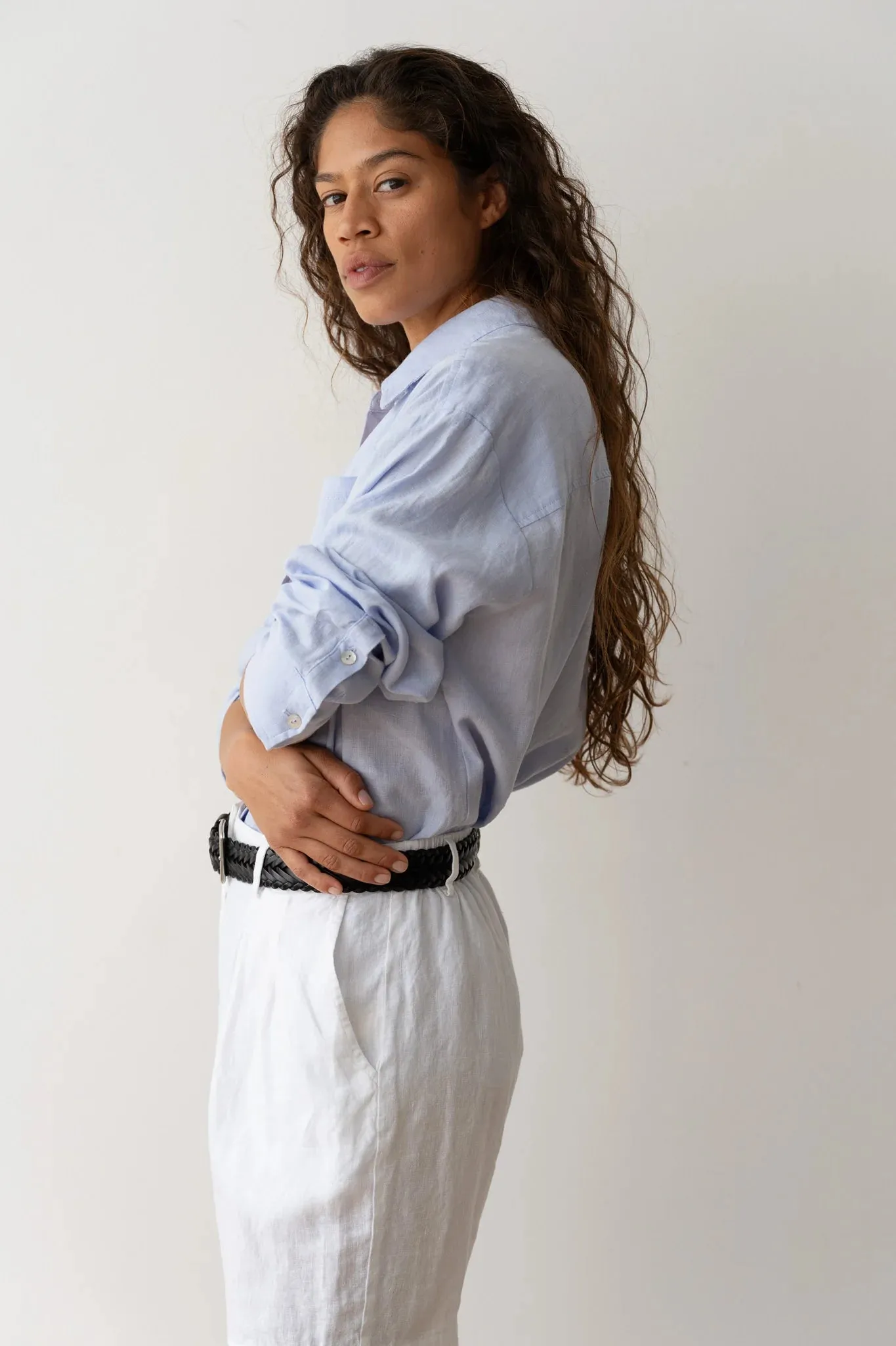 The Linen Relaxed Shirt - Cloud