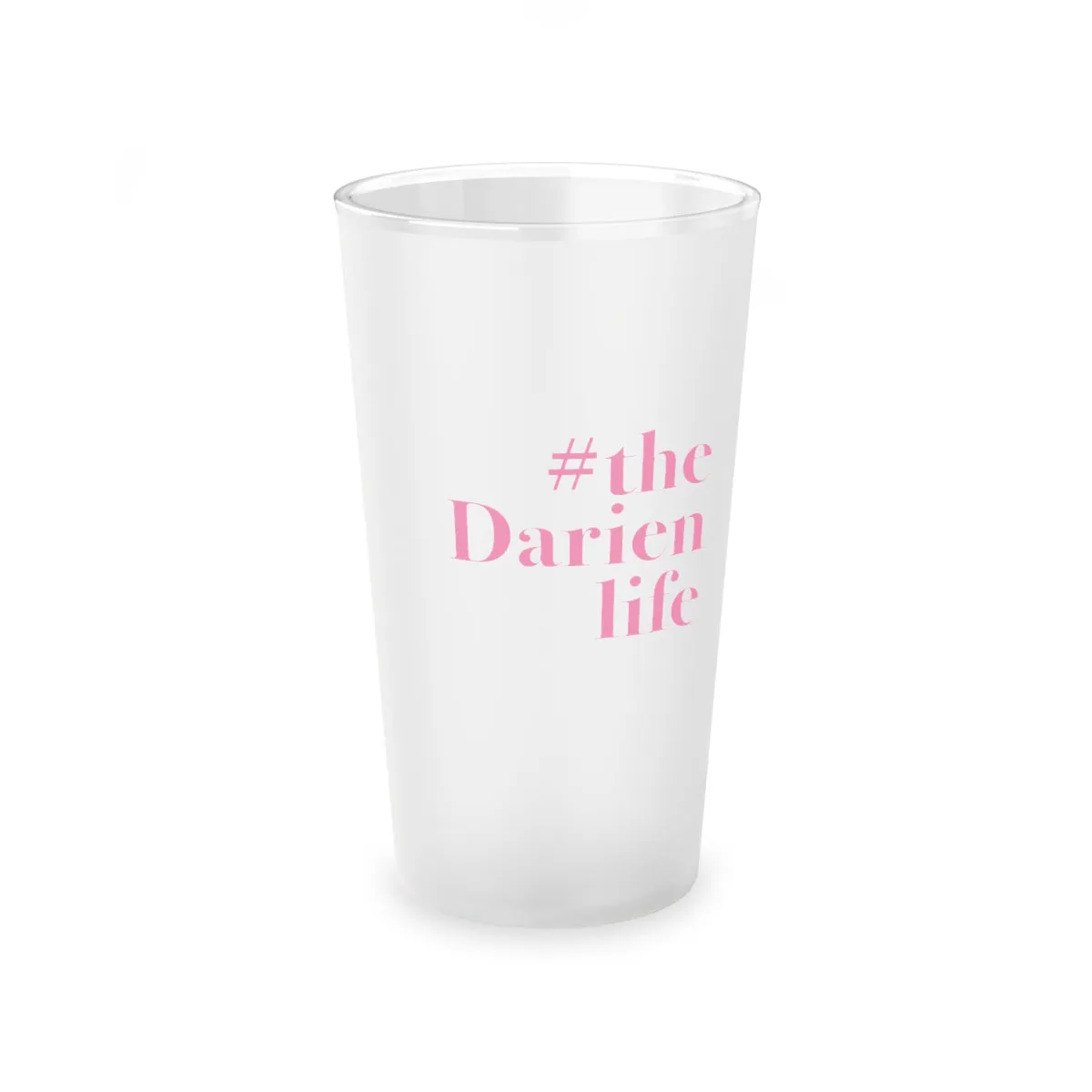 #thedarienlife Frosted Pint Glass, 16oz