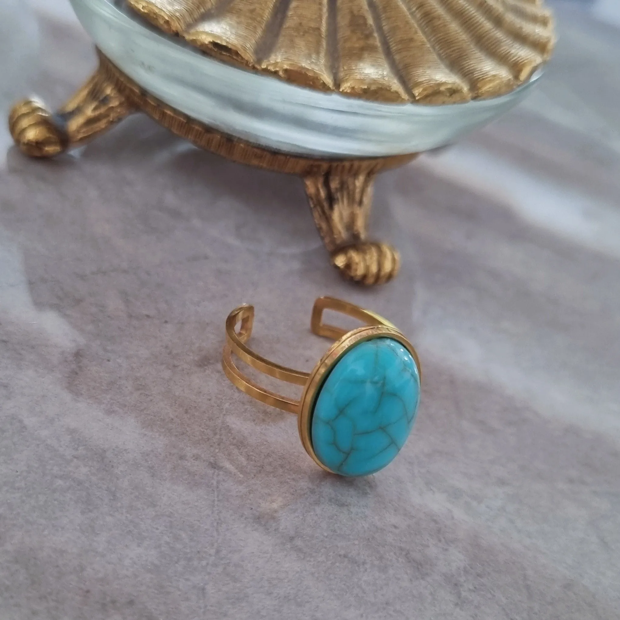 Turquoise stone ring