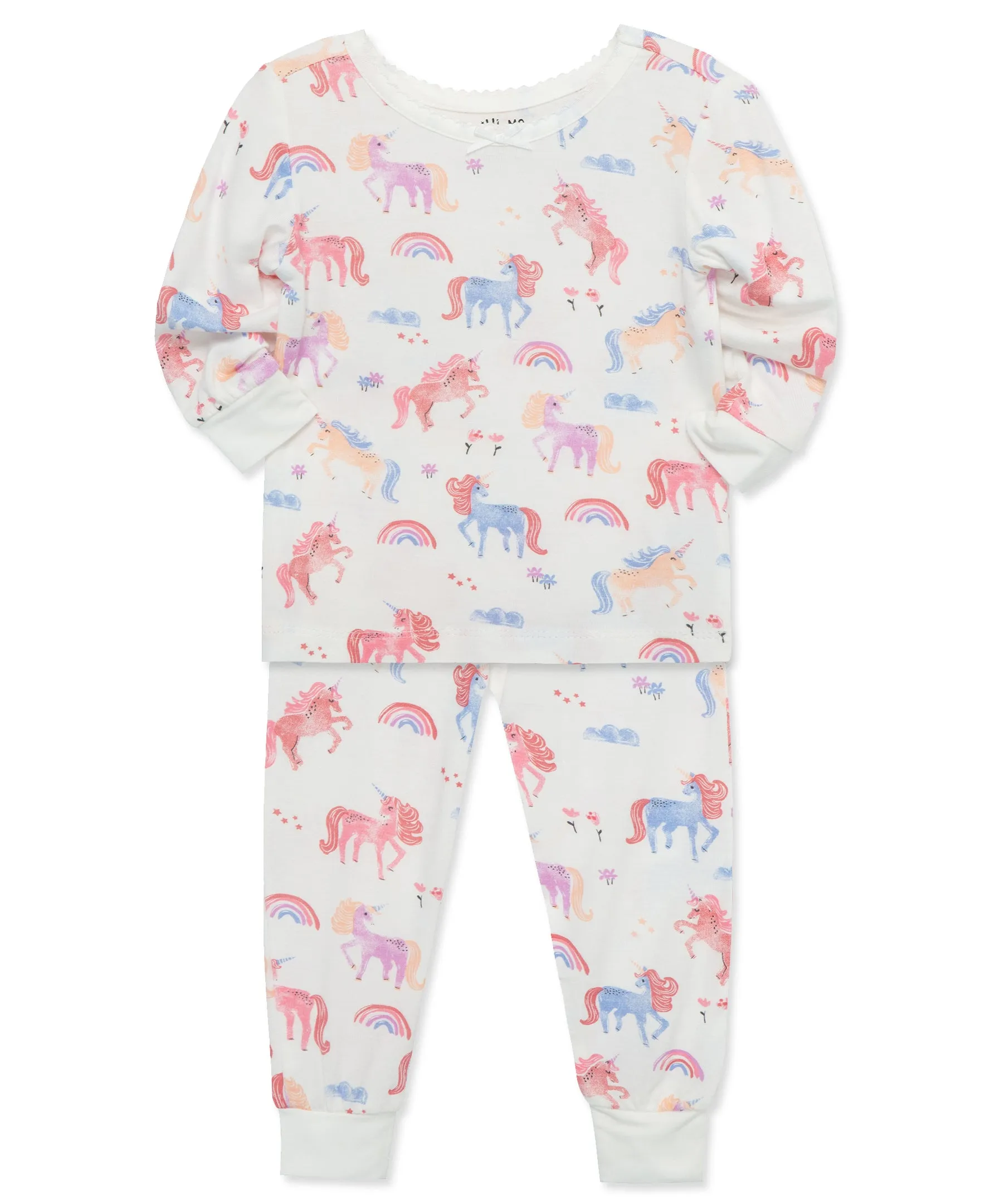 Unicorn 4-Piece Bamboo Pajama Set (2T-4T)