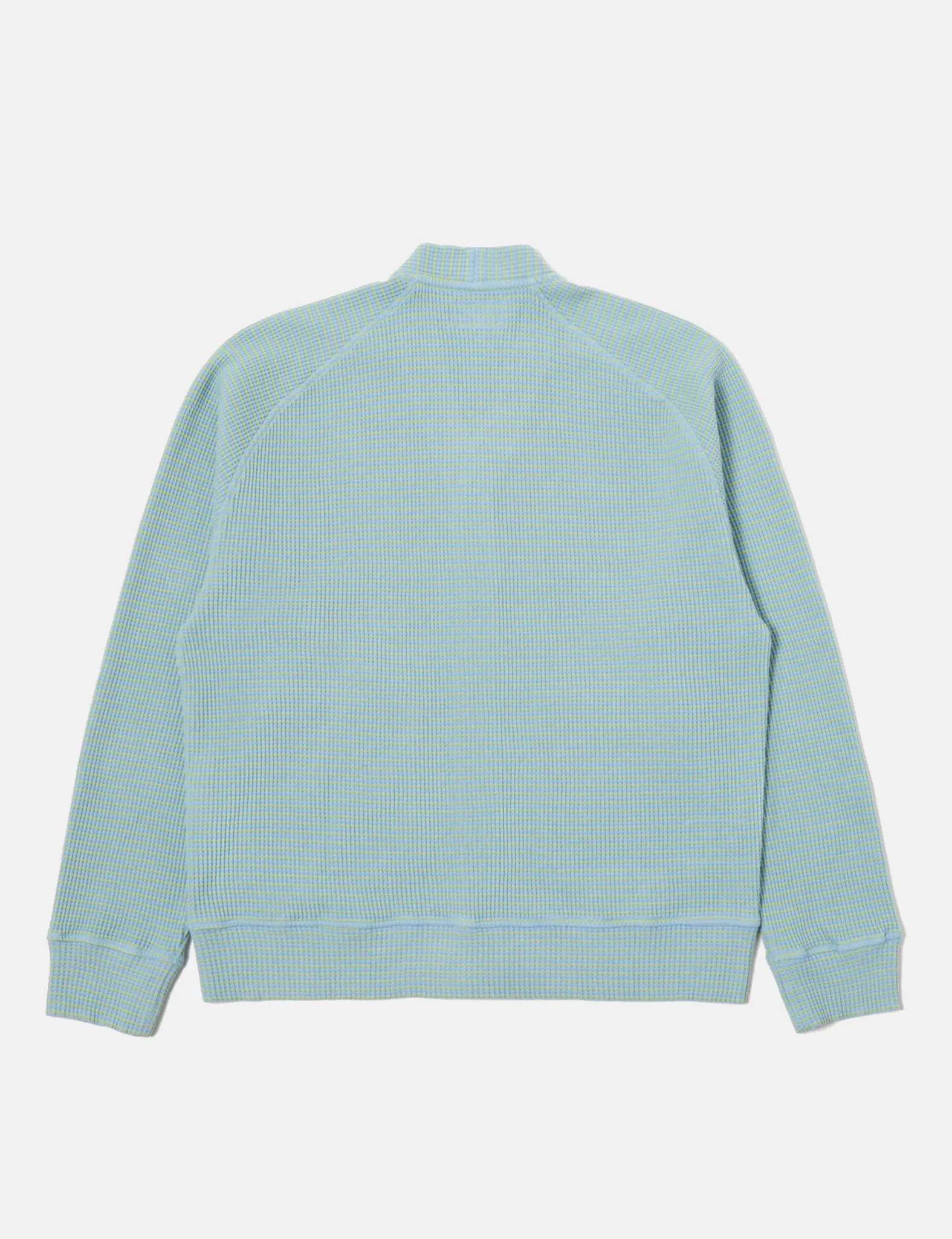 Universal Works Dickie Fluro Cardigan - Sky Blue/Green