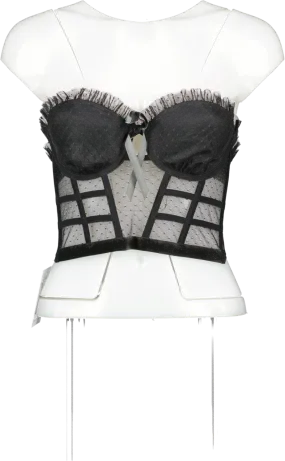 Victoria's Secret Black Dream Angels Corset Bra Top BNWT UK 32C