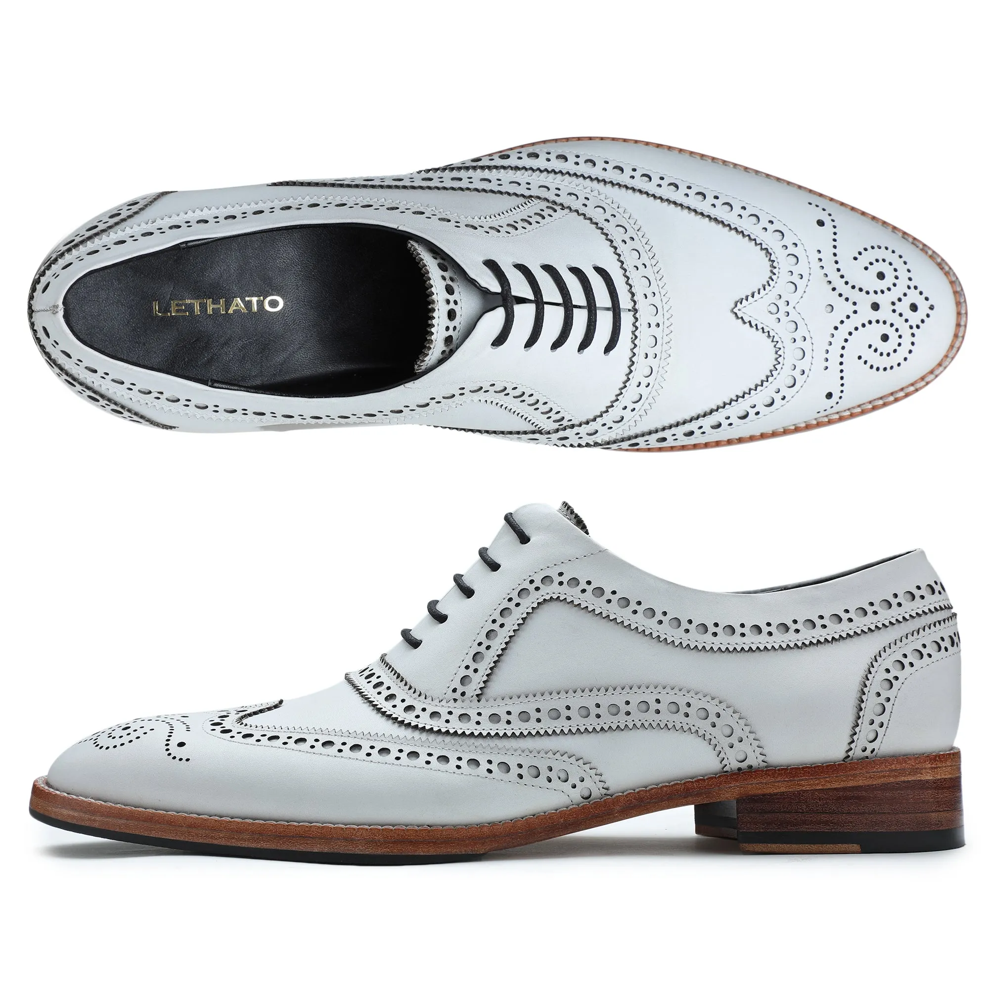 Wingtip Brogue Oxford- White