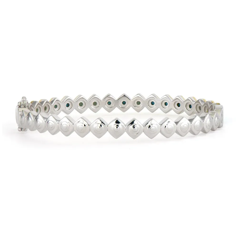 Wish on a Star Two-Toned Bezel Tourquise Bangle