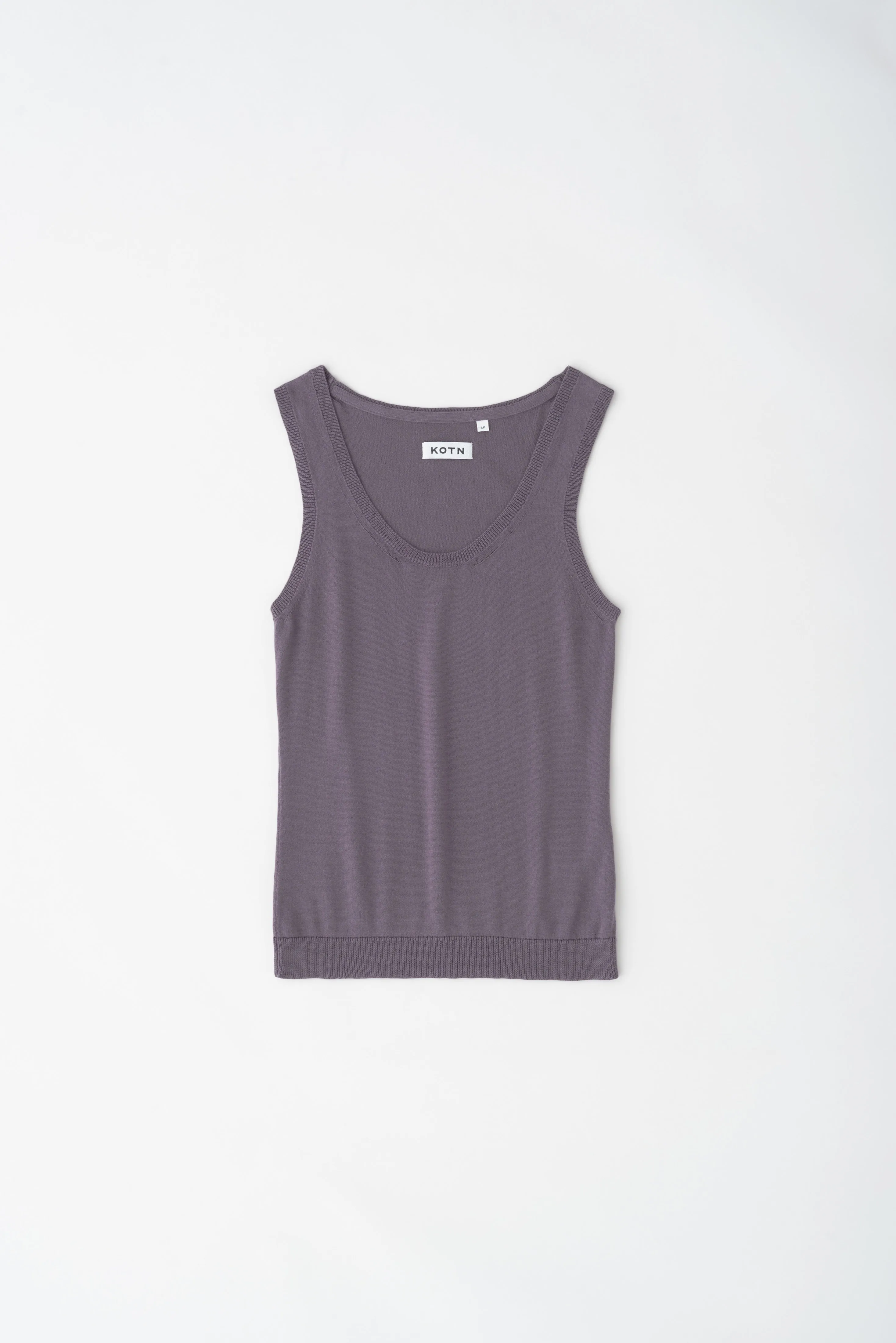 Women's Knit Crew Tank in Storm