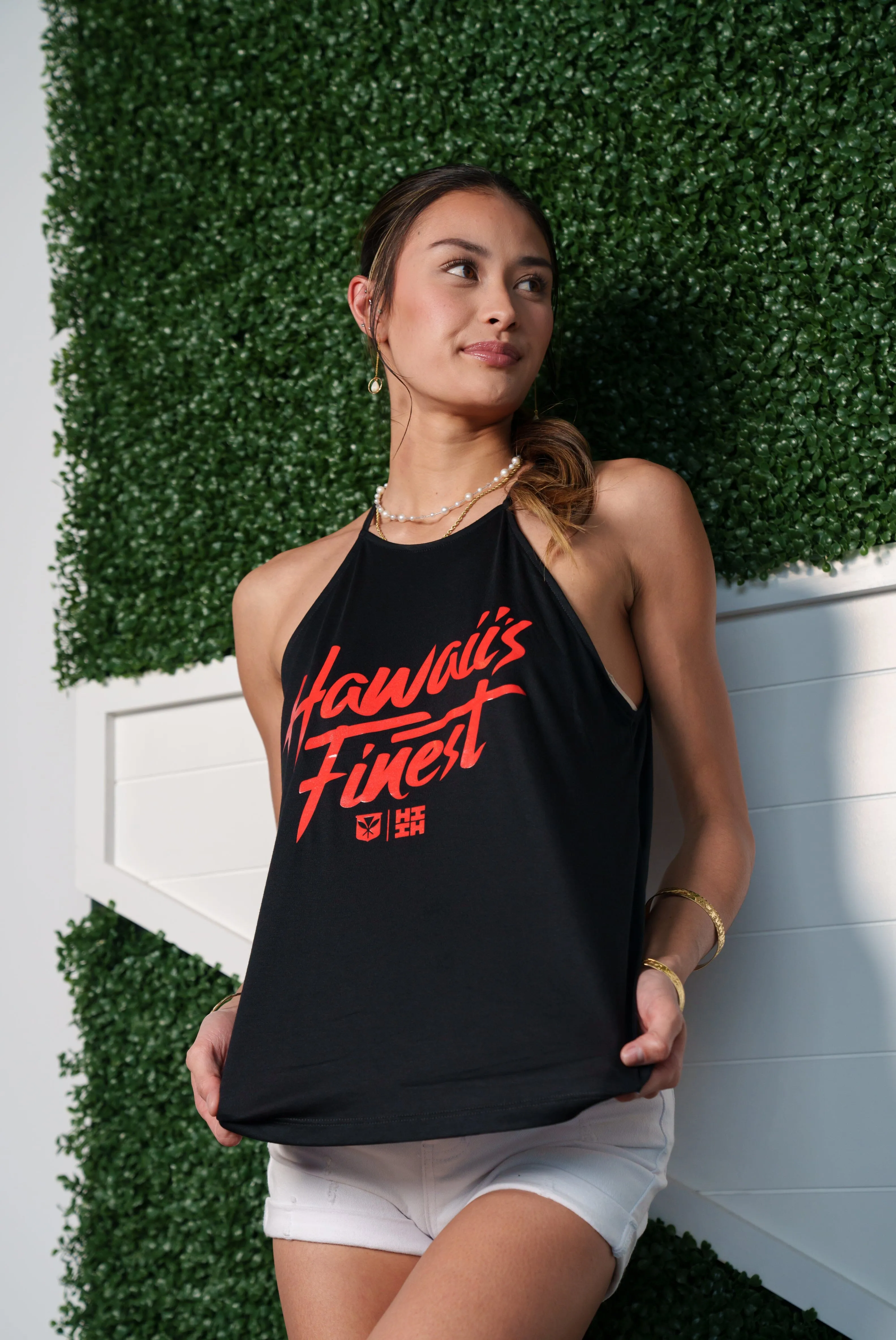 WOMEN'S STREET SCRIPT RED TOP (ALL SALES FINAL)